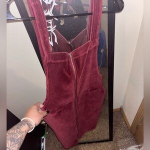 maroon stitch & pine dress